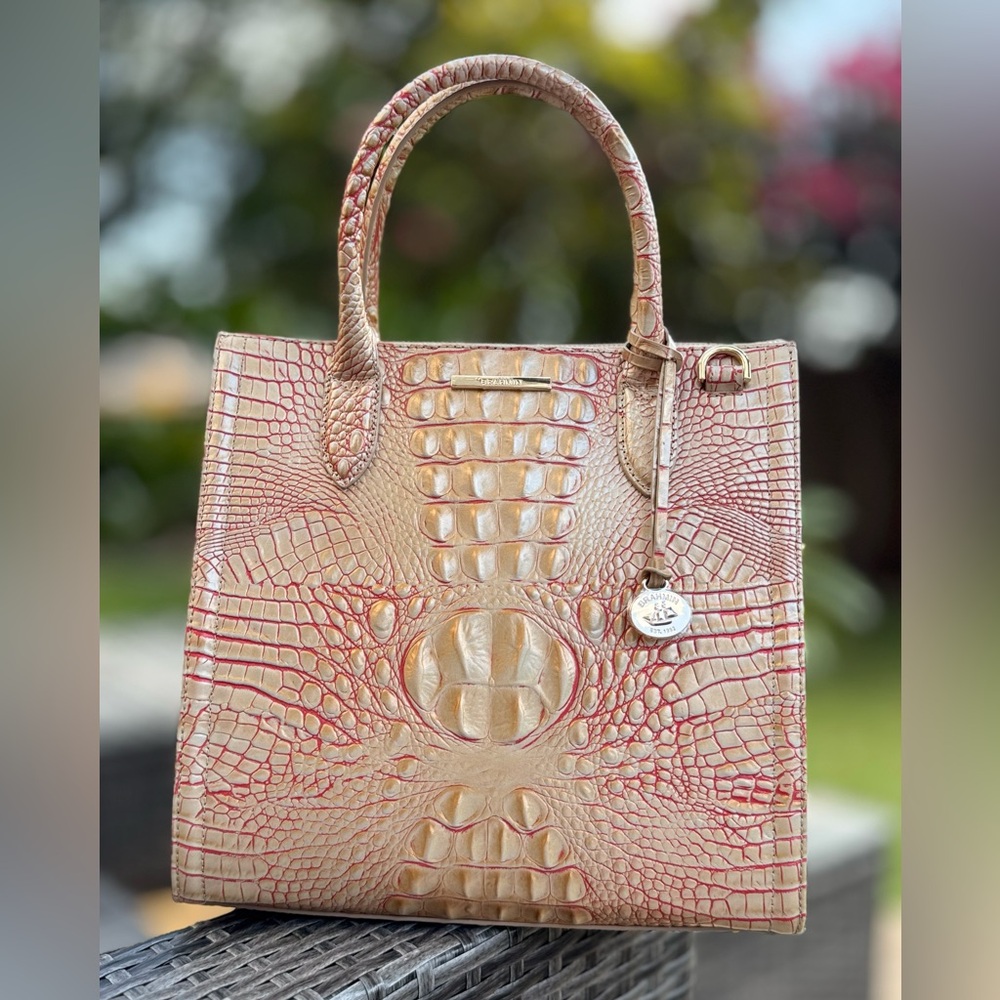 NWT BRAHMIN Large Caroline Tote Bag Leather Purse - Picture 2 of 6